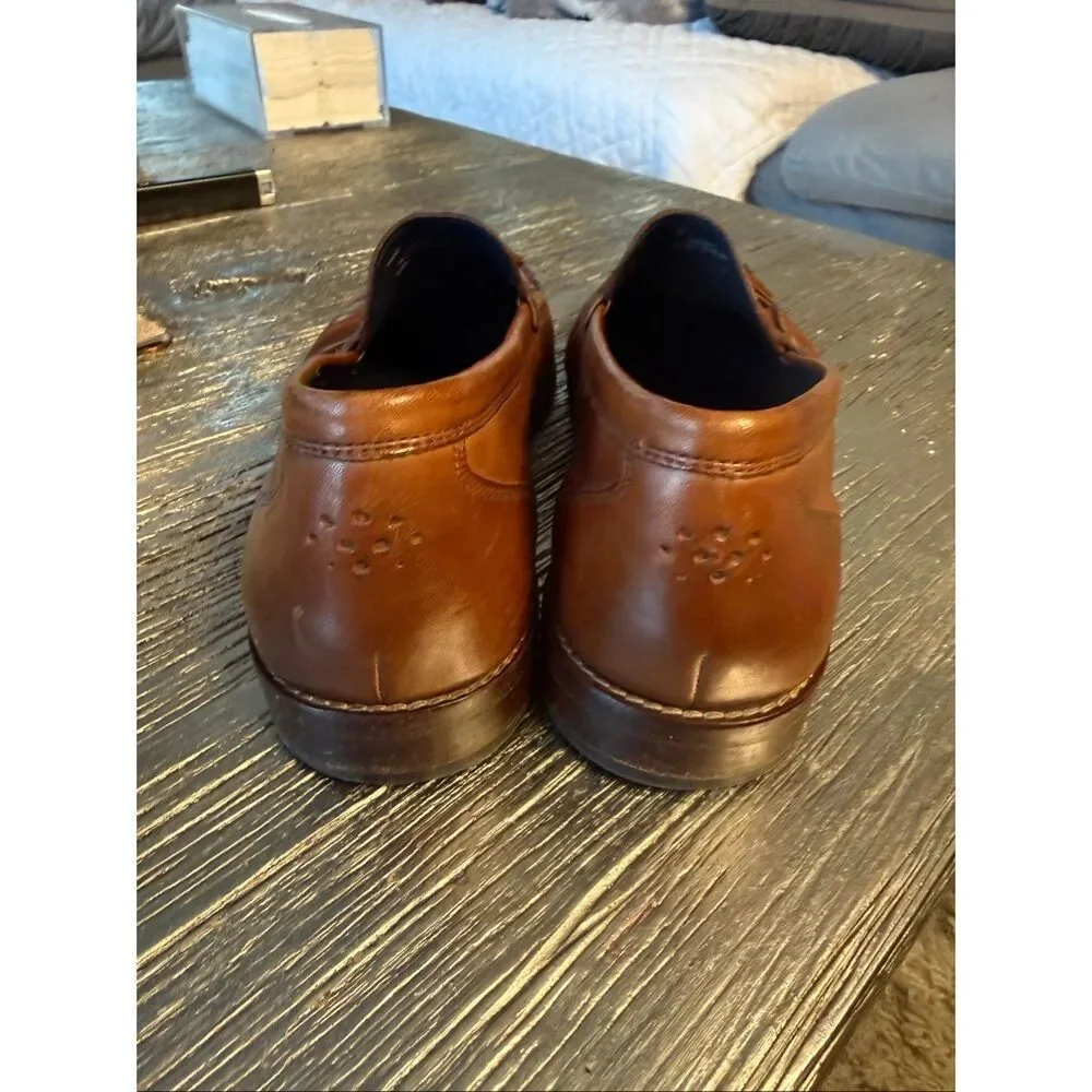 Cole Haan Brown Leather Tassel Maine Classic Pinch Loafers sz 10 EUC